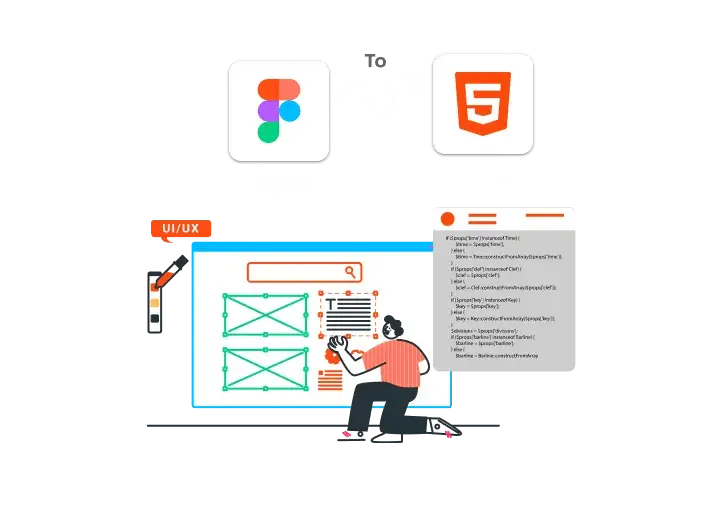 تحويل تصميم  Figma/Adobe XD  مكون من صفحة أو صفحتين إلى مكونات Angular أو React أو Html
