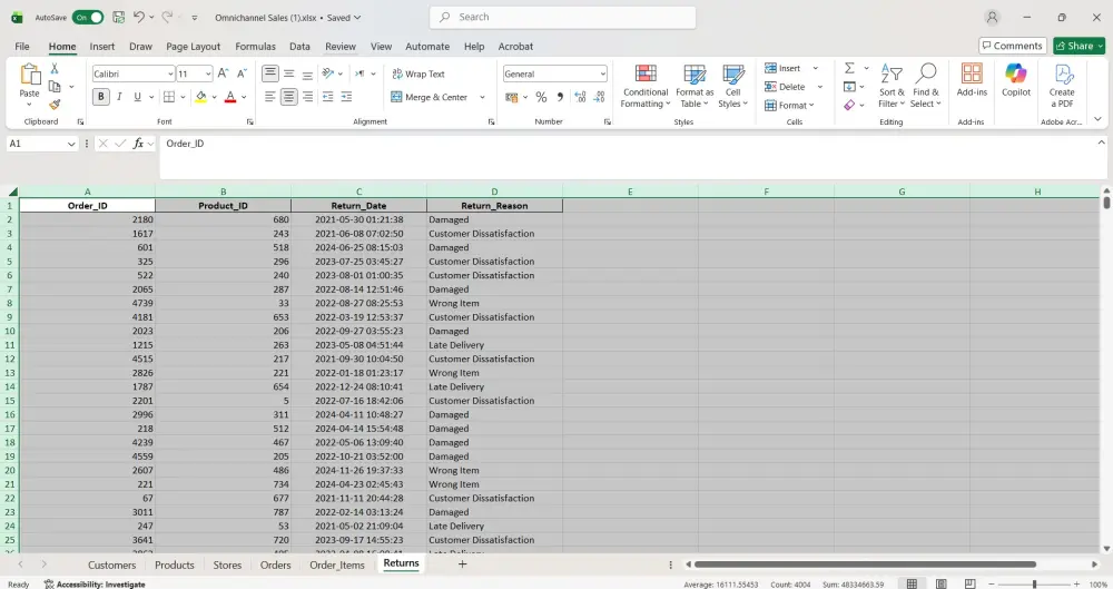 تحليل البيانات باستخدام Excel