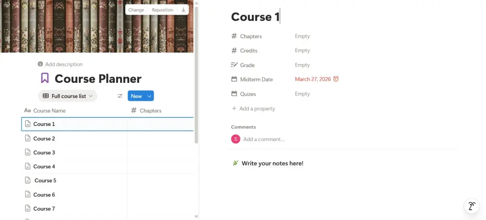 تصميم Study Planner احترافي على Notion لتنظيم الدراسة وزيادة الإنتاجية