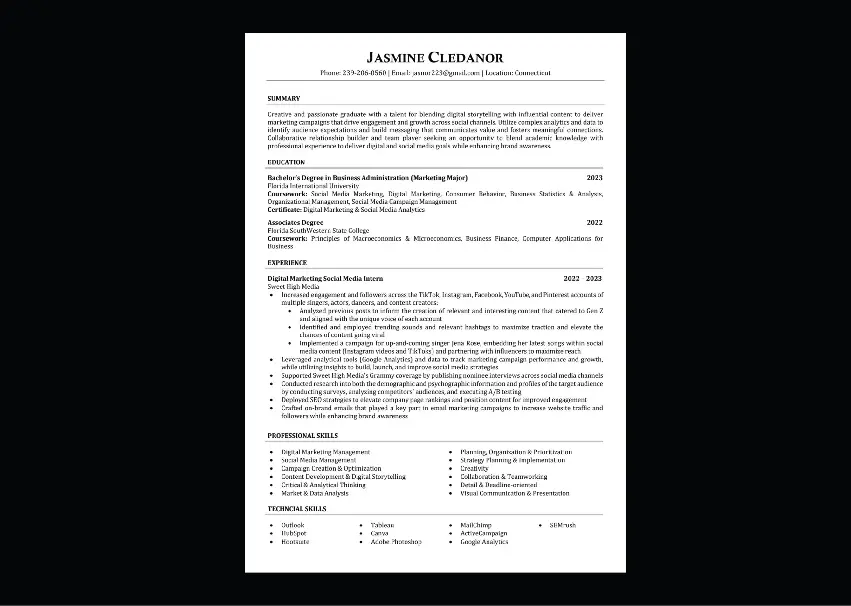 تصميم سيرة ذاتية CV باللغتين بشكل احترافي ومتوافق مع ATS