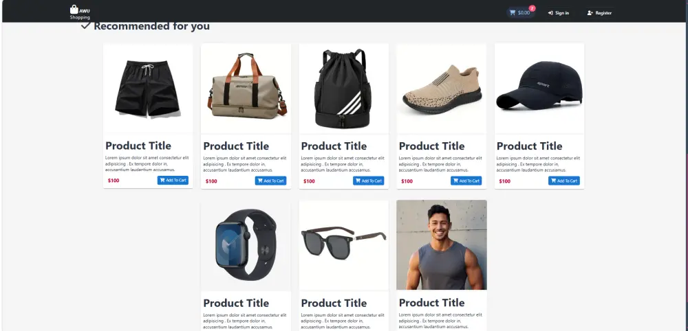 تصميم موقع e-commerce