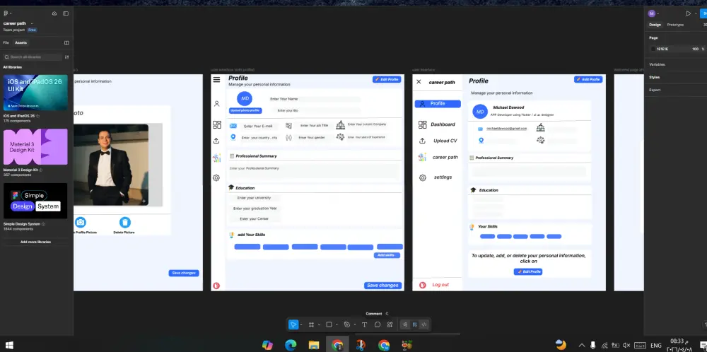 تصميم UI/UX لمواقع ويب او برامج