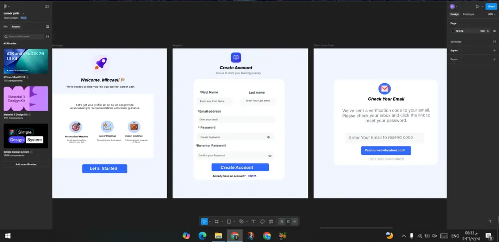 تصميم UI/UX لمواقع ويب او برامج