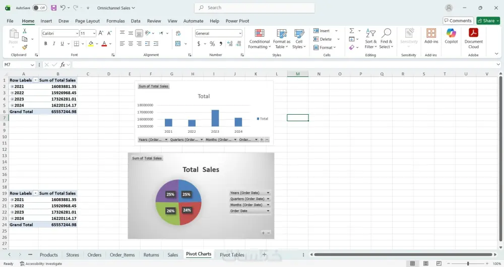 تحليل البيانات وانشاء التقارير بواسطة Excel