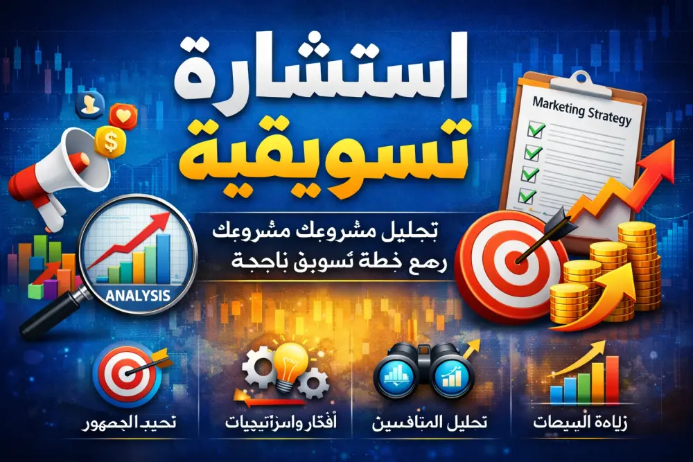 استشارة تسويقية لتطوير مشروعك وزيادة مبيعاتك