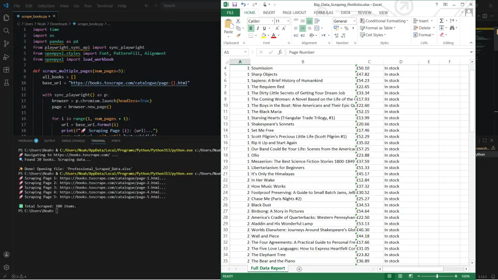 استخراج وجمع البيانات من أي موقع ويب Web Scraping باحترافيه