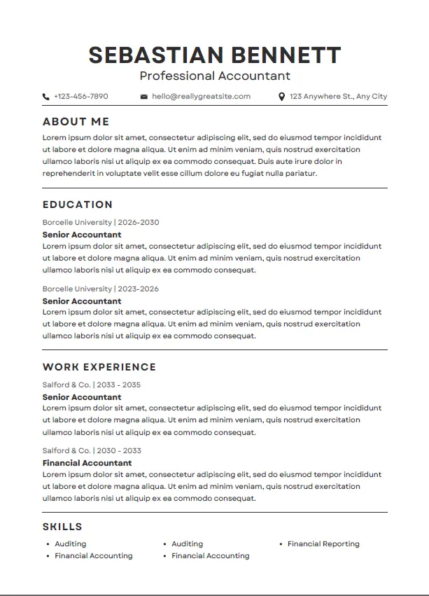 عمل سي في احترافي متوافق مع ats