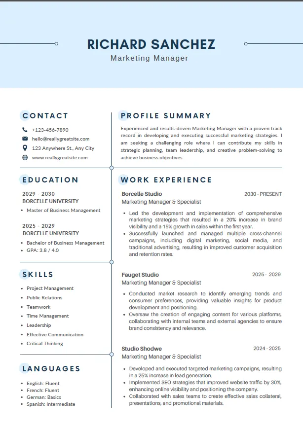 عمل سي في احترافي متوافق مع ats