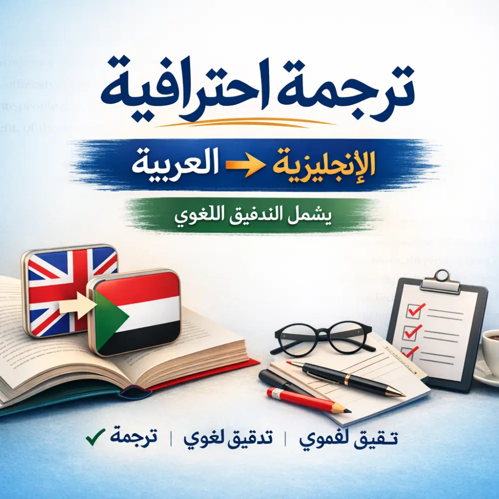 ترجمة احترافية من الإنجليزية إلى العربية مع تدقيق لغوي كامل