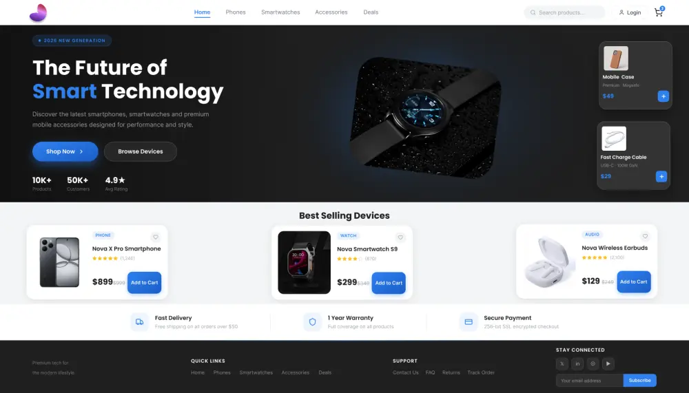 تصميم صفحة هبوط احترافية Landing Page لمشروعك أو منتجك بشكل عصري