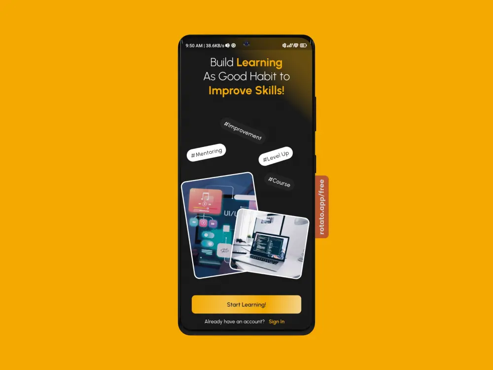تصميم وبرمجة 3 واجهات (شاشات) لتطبيق هاتف باستخدام Flutter
