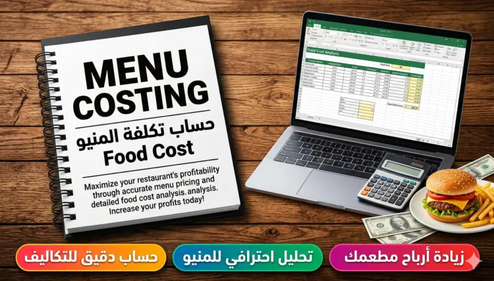 حساب تكلفة أطباق المنيو و Food Cost لمطعمك باحتراف