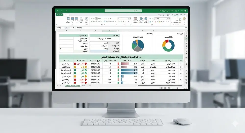 سأصمم نظام مراقبة المخزون وتحليل الهدر لمطعمك بدقة