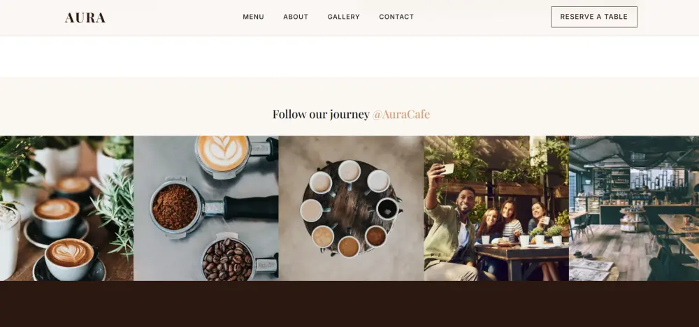 صفحة هبوط احترافية وعصرية لكافيه Cafe