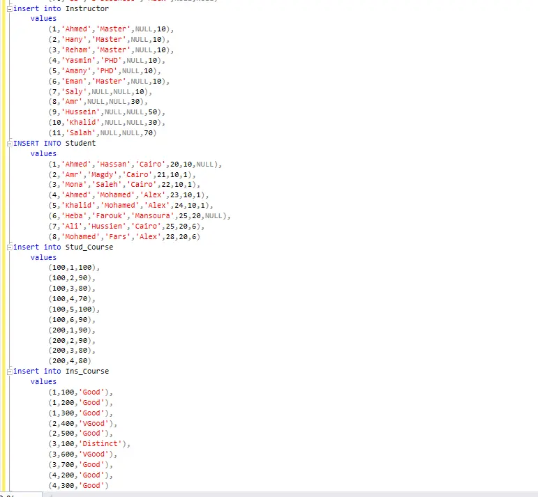 أقدّم خدمة تصميم و برمجة قاعدة بيانات متكاملة لأي نظام مثل نظام إدارة مدرسة، متجر إلكتروني، نظام موظفين او مستشفى مع تحديد الجداول والعلاقات بشكل دقيق