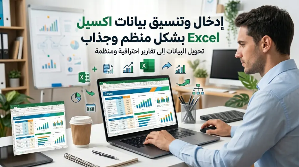 إدخال وتنسيق بيانات اكسيل Excel بشكل منظم وجذاب