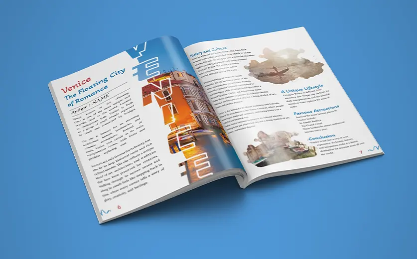 تصميم مجلة، كتالوج، كتاب إلكتروني بأسلوب عصرى جذاب