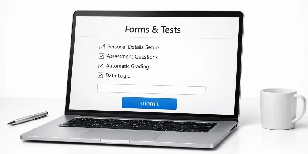 تصميم نماذج Google Forms احترافية (اختبارات تقنية، طلبات توظيف، استبيانات)