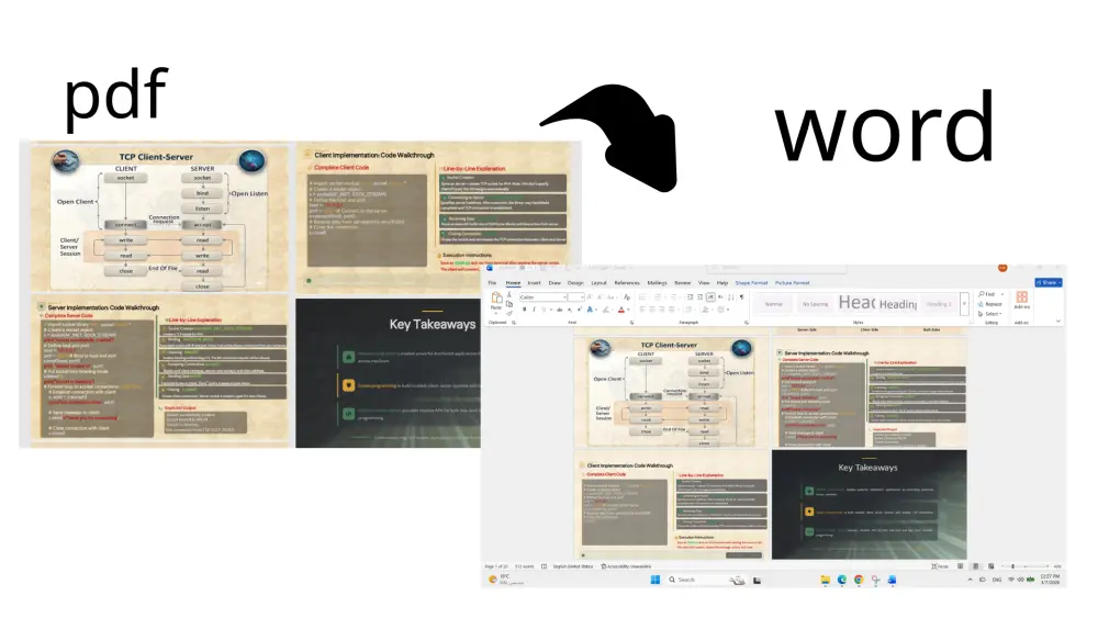 تحويل ملفات PDF إلى Word او العكس