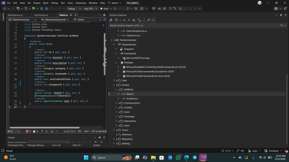 تطوير موقع ASP.NET MVC
