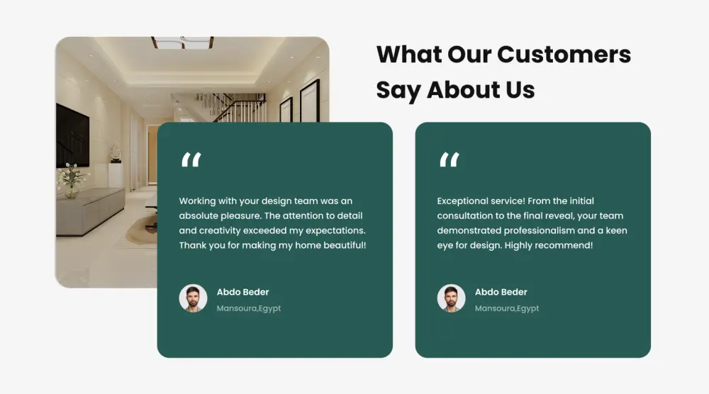 تصميم موقع إلكتروني لعرض أعمال التصميم الداخلي