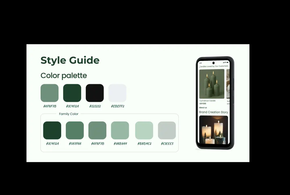 تصميم صفحة هبوط احترافية لعلامة تجارية للشموع المعطرة