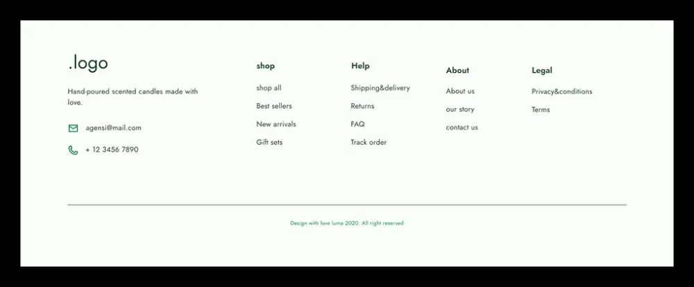 تصميم صفحة هبوط احترافية لعلامة تجارية للشموع المعطرة
