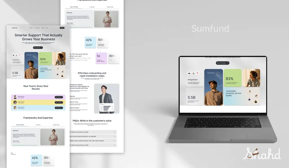 تصميم واجهة صفحة هبوط ( landing page ) تركز على تجربة المستخدم