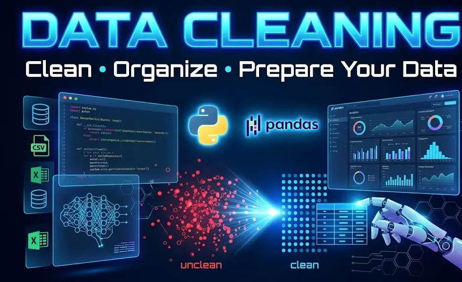 تنظيف وتجهيز البيانات الاحترافي (Data Cleaning & Preprocessing)