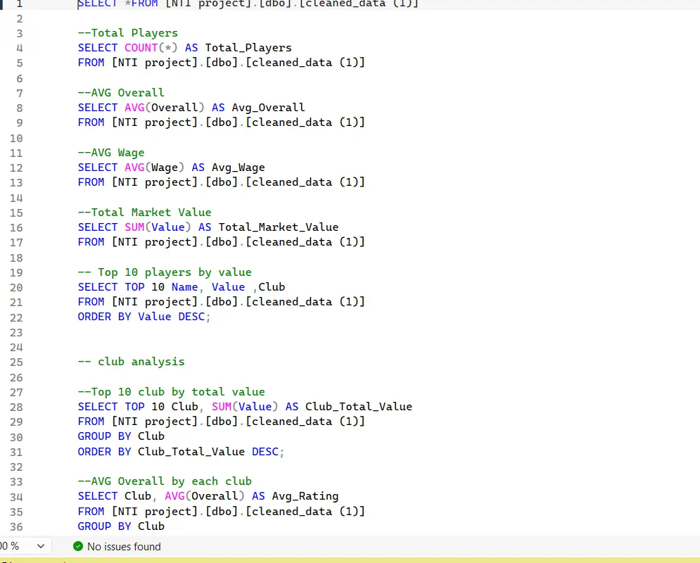 (إدارة وتنظيف قواعد بيانات SQL)