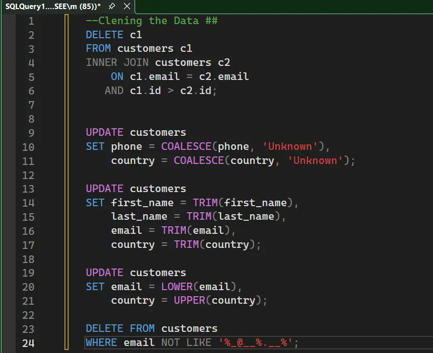 سأقوم بتصميم ERDوDatabase Mapping وتنظيف البيانات وعملياتETL
