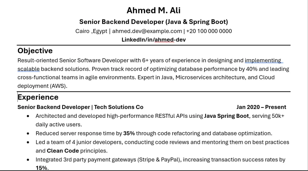 كتابة سيرة ذاتية احترافية CV متوافقة مع نظام ATS