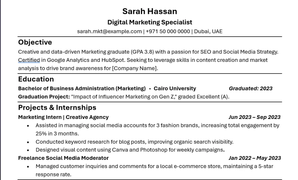 كتابة سيرة ذاتية احترافية CV متوافقة مع نظام ATS