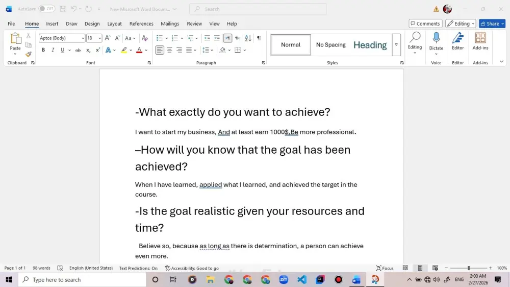 تنسيق وكتابة المستندات على Word باحترافية