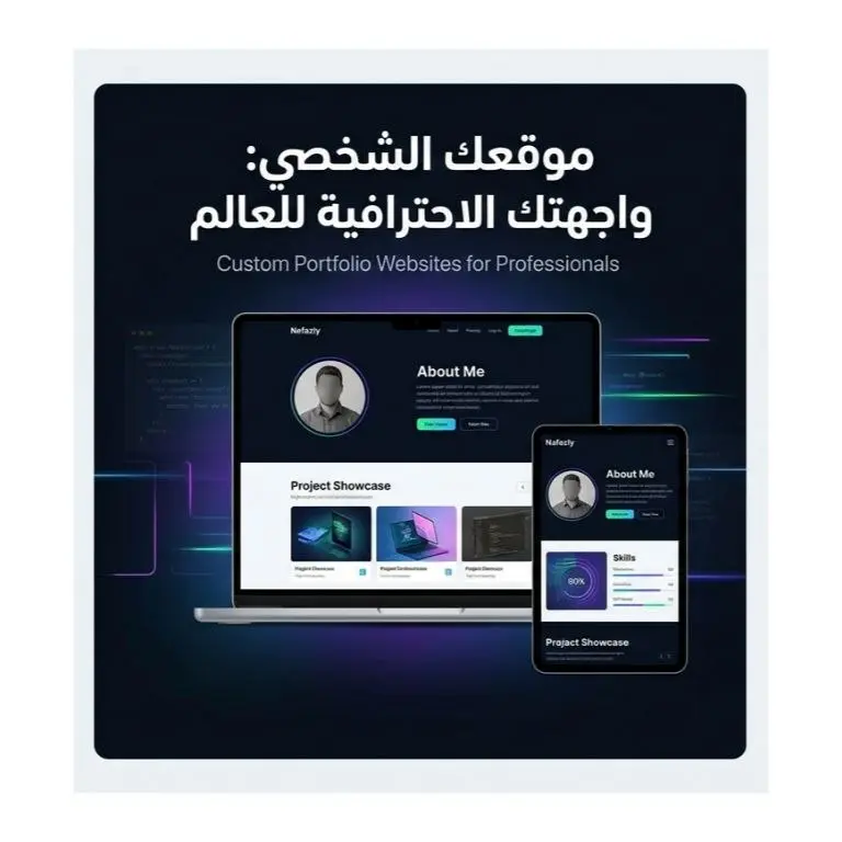 تصميم وبرمجة موقع شخصي (Portfolio)يعكس هويتك الاحترافية