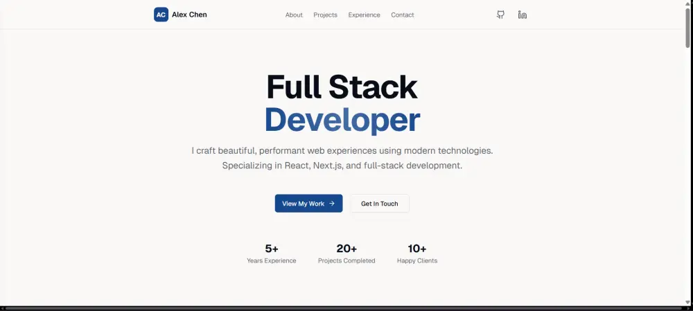 تصميم وبرمجة موقع شخصي (Portfolio) عصري باستخدام Next.js
