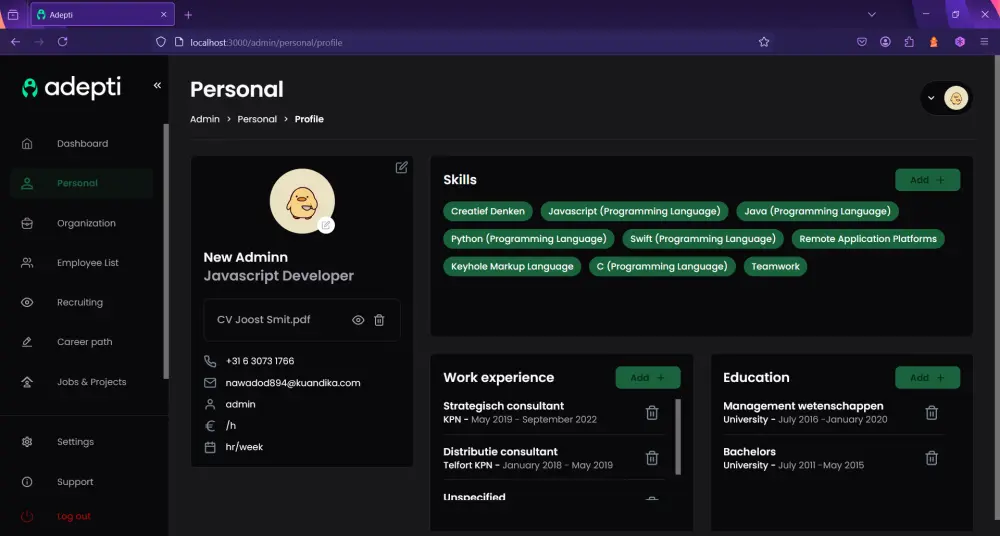 سأقوم بتطوير لوحة تحكم Dashboard تحتوي على صفحة واحدة باستخدام React لعرض البيانات