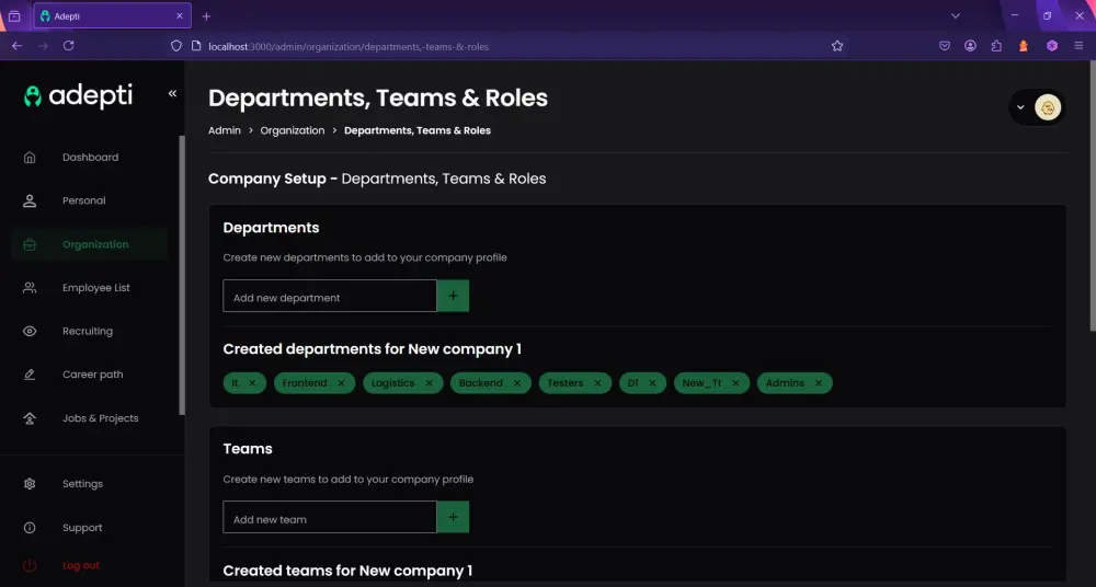 سأقوم بتطوير لوحة تحكم Dashboard تحتوي على صفحة واحدة باستخدام React لعرض البيانات