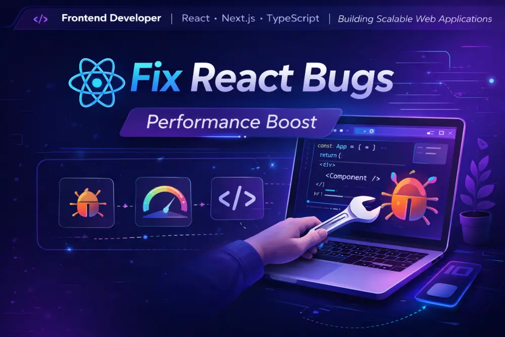 سأقوم بإصلاح Bug أو مشكلة واحدة في React