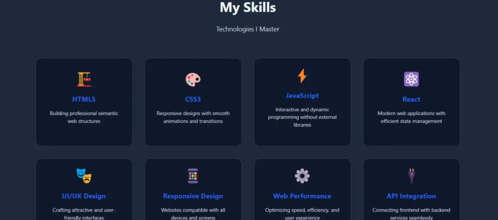 تصميم  موقع شخصي portfolio