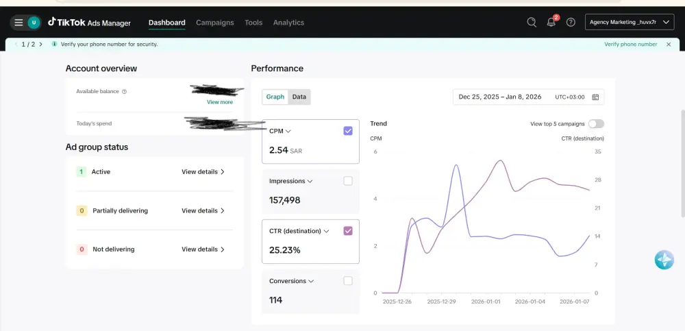 إنشاء وإدارة حملات إعلانات تيك توك (TikTok Ads) احترافية لزيادة المبيعات