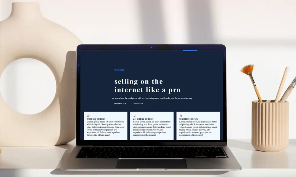 تصميم Landing page احترافيه و متجاوبه باستخدام HTML و CSS و JavaScript