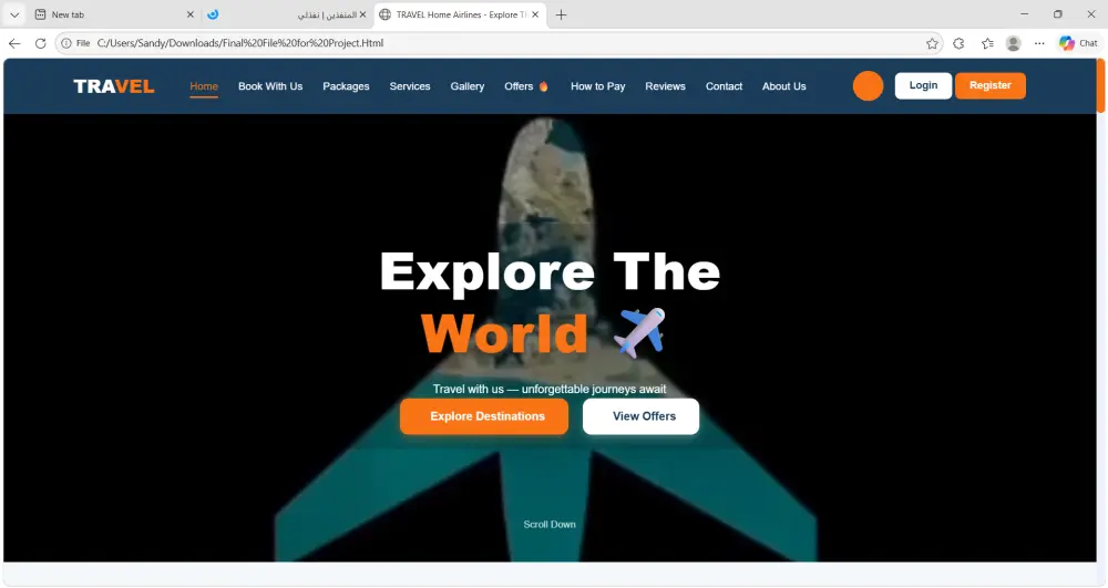 Front-End Travel Website Development Service