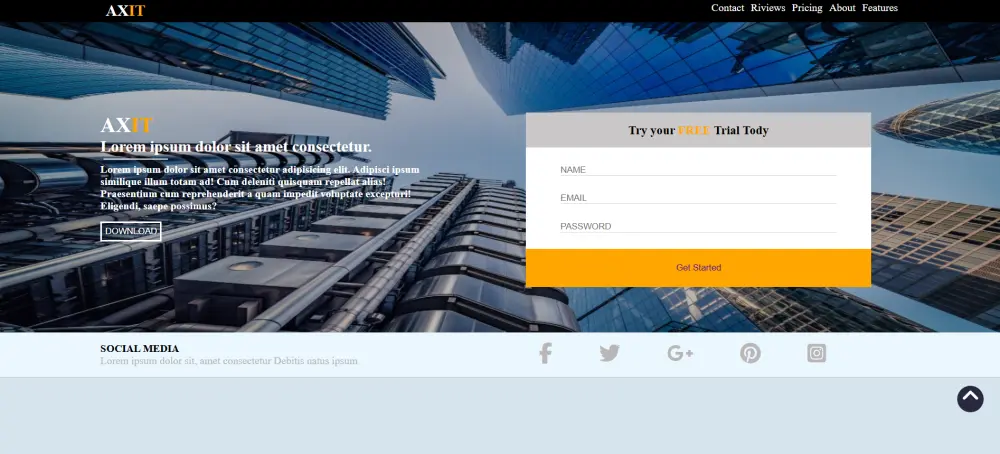 انشاء واجهة مواقع جذابة باستخدام HTML , CSS , JS