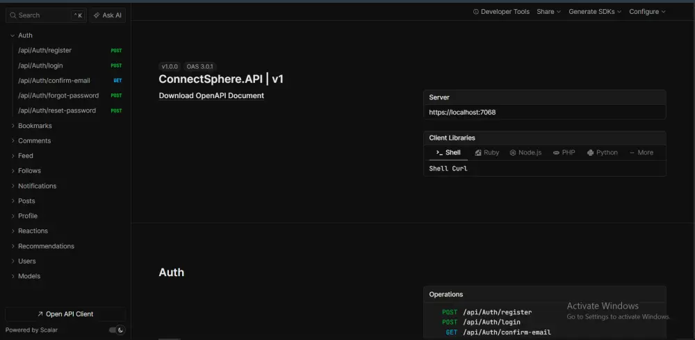 إنشاء واجهة خلفية احترافية باستخدام ASP.NET Core