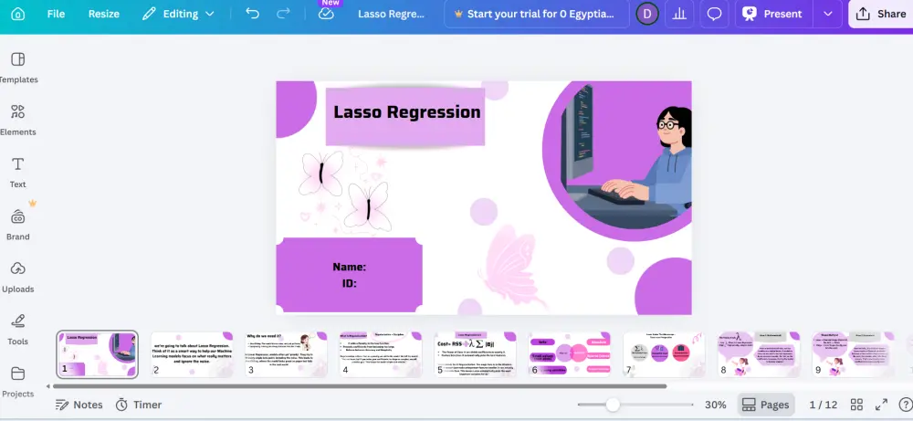تصميم عروض PowerPoint احترافية (PowerPoint ,Canva) | Pitch Deck | عروض جامعية وشركات