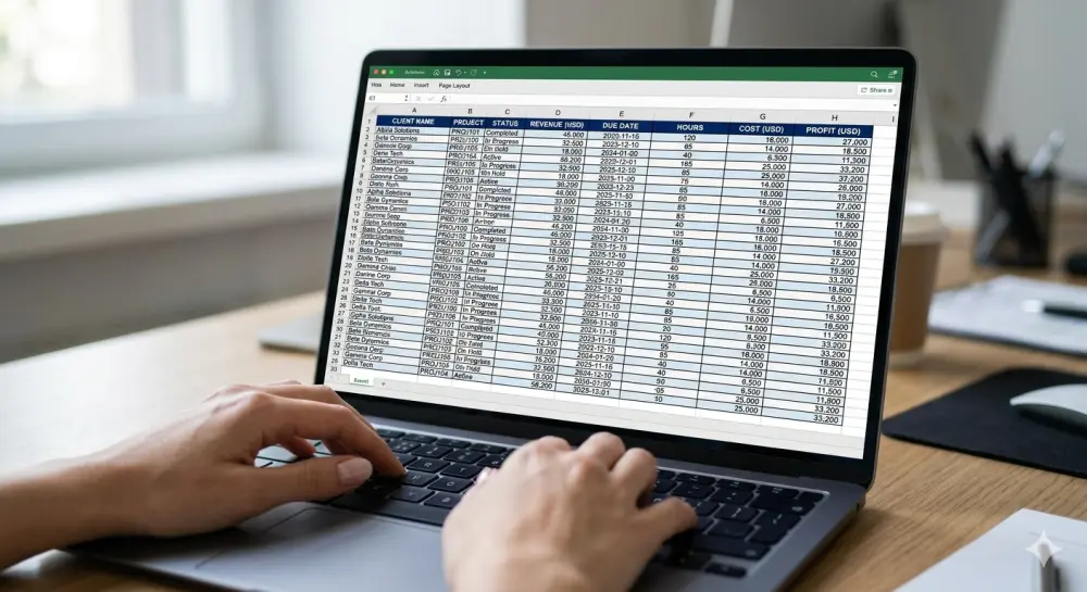 إدخال وتنظيم البيانات (Data Entry) بدقة عالية وسرعة في التسليم