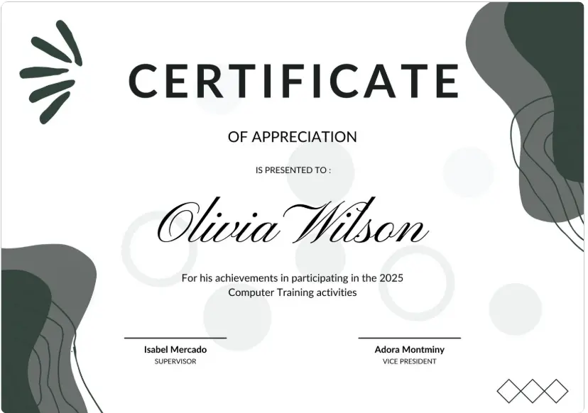 تصميم شهادات احترافية لجميع المناسبات حضور تخرج خبرة