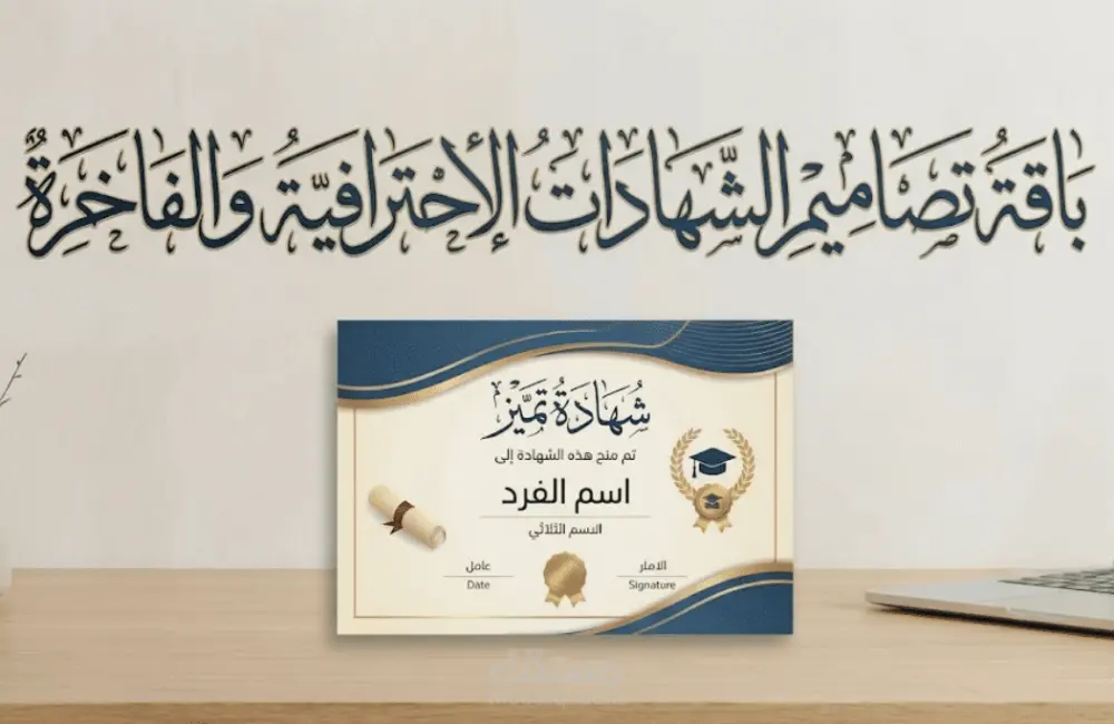 تصميم شهادات احترافية لجميع المناسبات حضور تخرج خبرة