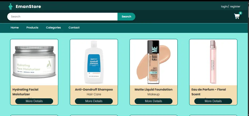 سأقوم بتصميم موقع E-commerce Front-End متكامل من 5 صفحات مع سلة شراء ونظام تسجيل دخول